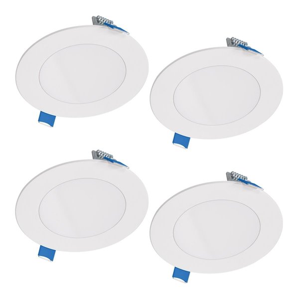 Implementos 4 in. 10.1W HLB Lite LED Recessed Direct Mount Light Trim - Matte White IM1684601